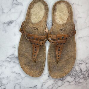 UGG Deitra Cork Thong Sandal 9.5